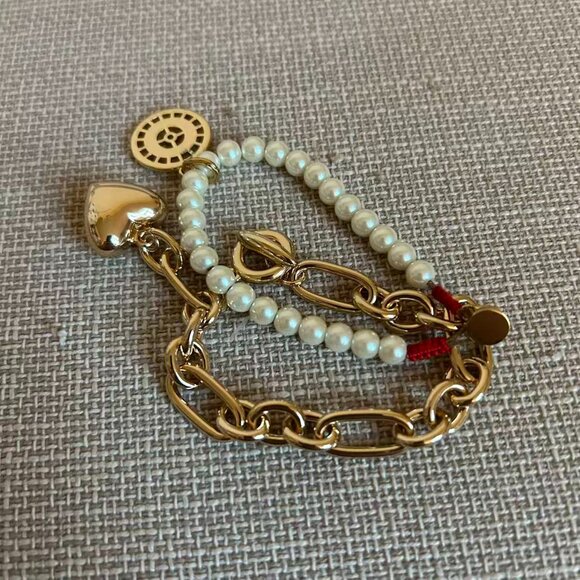 *Set* Roxanne Assoulin Pearl Protect Charm & The Andiamo Charm Bracelet Duo - Picture 5 of 5